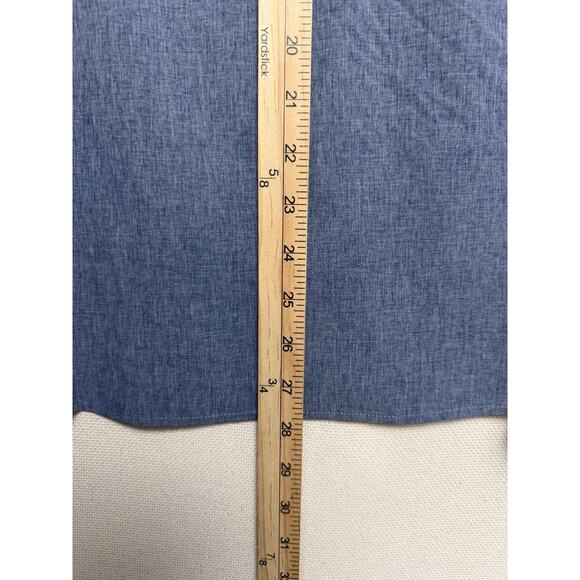 Lands' End Women's Button Up Shirt Sz M/P Stretch Pockets Denim Look - Picture 14 of 14